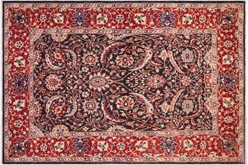 handmade Traditional Kafkaz Chobi Ziegler Black Red Hand Knotted RECTANGLE 100% WOOL area rug 5 x 8